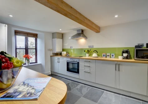 The kitchen at Cross Farm Cottage, Braunton
