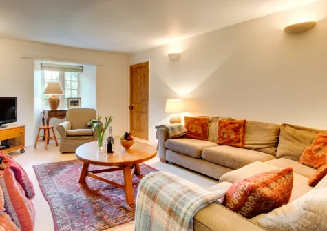The living room at Cross House, St Issey