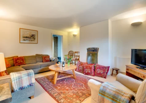 The living room at Cross House, St Issey