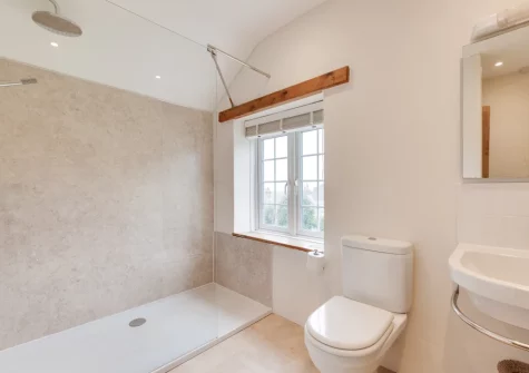 The shower room at Cross House, St Issey