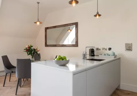 The kitchen at Crowning Moment, Exeter