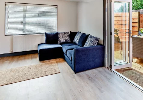 Cumberland, Westward Ho! is a beautifully crafted wooden cabin in a peaceful rural setting, featuring countryside views, a private decked terrace with barbecue, and an award-winning pub restaurant on site, moments from North Devon's beaches.