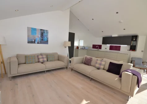 The living area & kitchen at Curlew, Cotmore