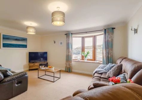The living room at Curnows, Portreath