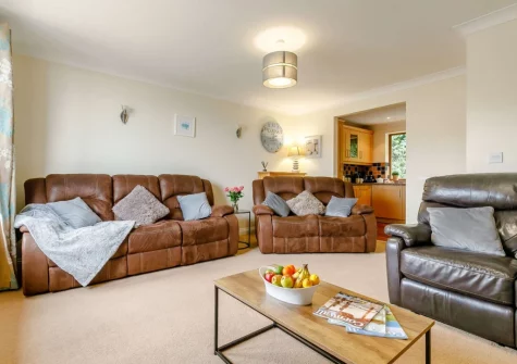 The living room at Curnows, Portreath