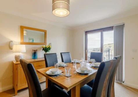 The dining room at Curnows, Portreath
