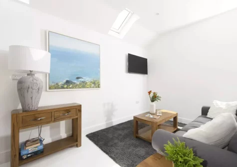 The living area at Cuthberts Barn, Crowlas