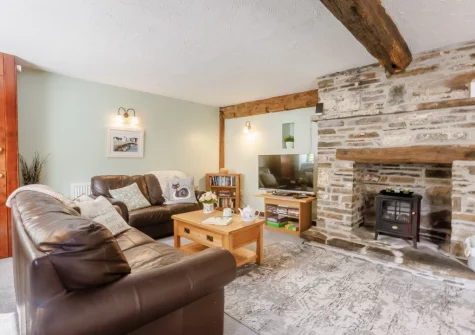 The living area at Dairy Cottage, Swimbridge