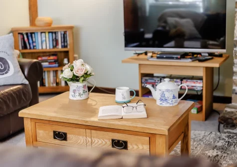 The living area at Dairy Cottage, Swimbridge
