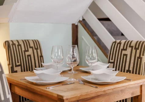 The dining area at Dairy Cottage, Swimbridge