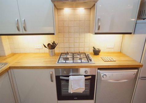 The kitchen at Dandelion Cottage, Blagdon House Country Cottages, Blagdon