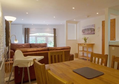 The dining area at Dandelion Cottage, Blagdon House Country Cottages, Blagdon
