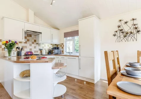 The kitchen at Dartmoor Lodge, Meldon Lodge Park, Meldon