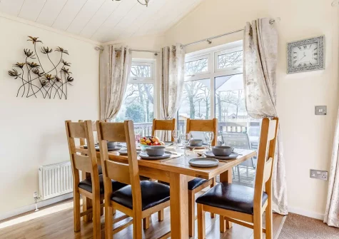 The dining area at Dartmoor Lodge, Meldon Lodge Park, Meldon