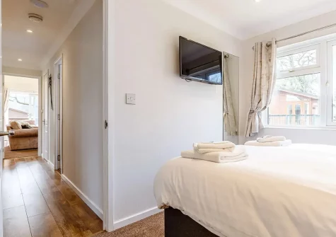Bedroom #1 at Dartmoor Lodge, Meldon Lodge Park, Meldon