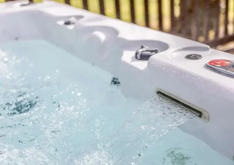 The hot tub at Dartmoor Lodge, Meldon Lodge Park, Meldon
