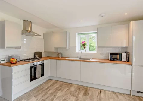 The kitchen at Deer Lodge, High Bickington