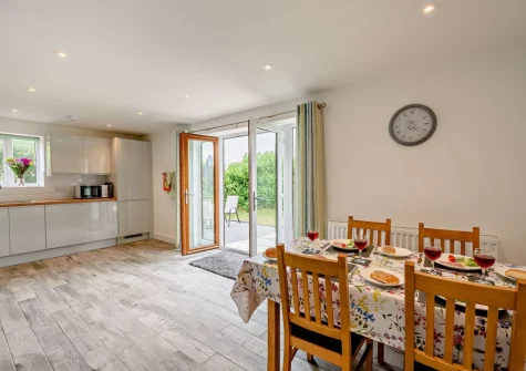 The dining area at Deer Lodge, High Bickington