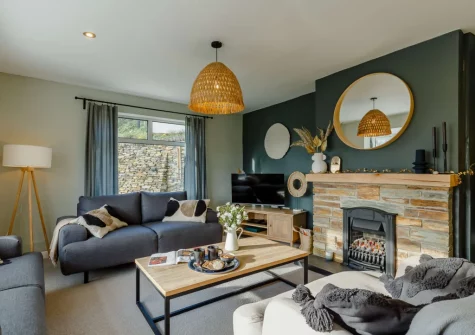The living room at Dene Court, Trenance
