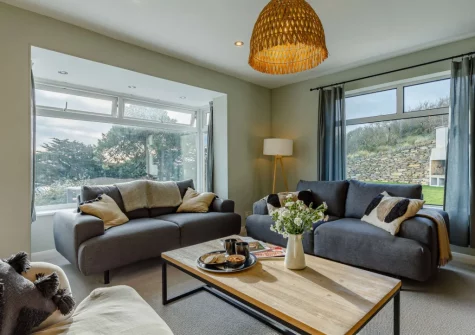The living room at Dene Court, Trenance