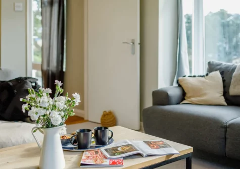 The living room at Dene Court, Trenance