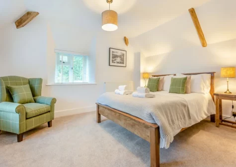 Bedroom #1 at Deviock Farm House, Downderry