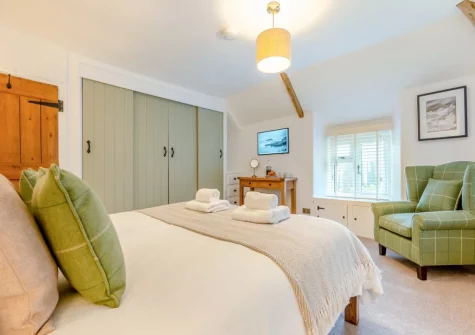 Bedroom #1 at Deviock Farm House, Downderry