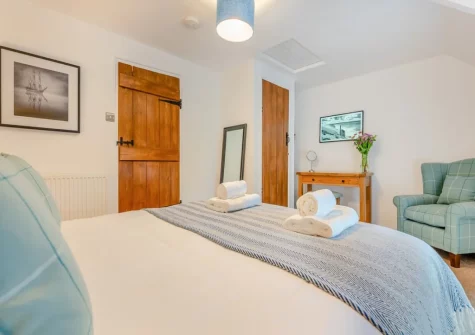 Bedroom #2 at Deviock Farm House, Downderry