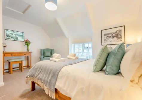 Bedroom #2 at Deviock Farm House, Downderry