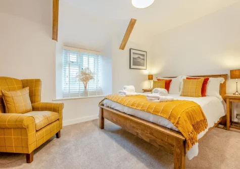 Bedroom #3 at Deviock Farm House, Downderry