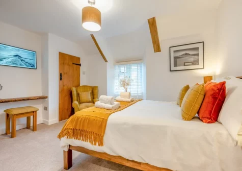 Bedroom #3 at Deviock Farm House, Downderry