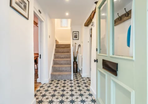 The entrance hallway at Deviock Farm House, Downderry