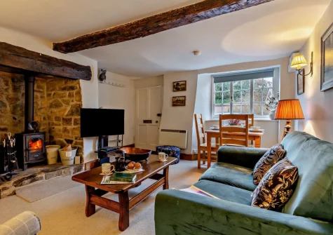 The living area at Devon's Traphouse Cottage, Winkleigh
