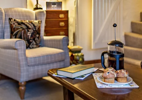 The living area at Devon's Traphouse Cottage, Winkleigh