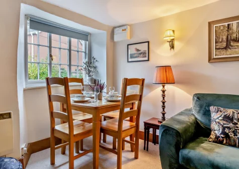 The dining area at Devon's Traphouse Cottage, Winkleigh