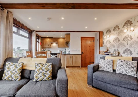 The living area at Dexter Barn, Launceston