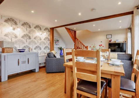 The dining area at Dexter Barn, Launceston