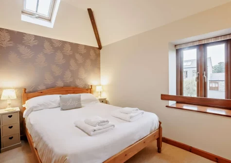 The bedroom at Dexter Barn, Launceston