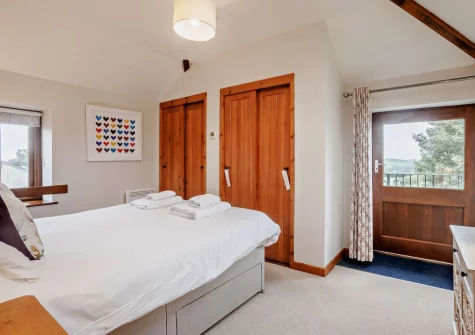 The bedroom at Dexter Barn, Launceston