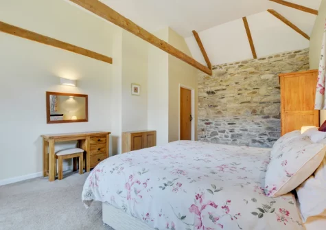Bedroom #1 at Dickins' Cottage, Trenarlett Farm, St Breward