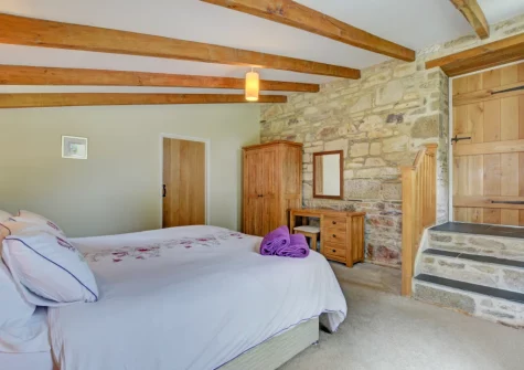 Bedroom #2 at Dickins' Cottage, Trenarlett Farm, St Breward