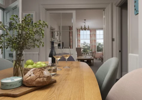The dining area at Dolly's Plaice, Fowey