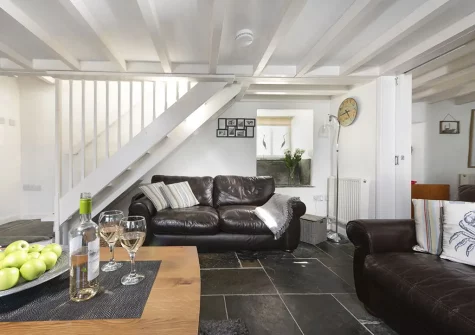 The living room at Dolor Cottage, Coverack