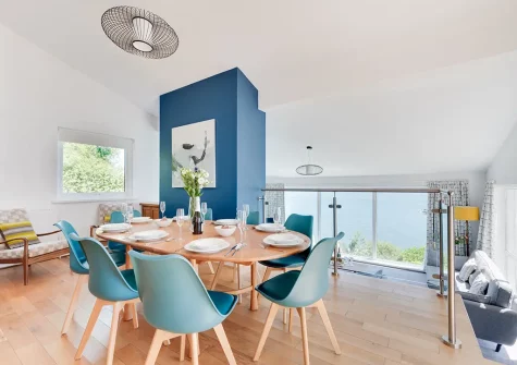 The dining room at Dolphin Rise, Mousehole