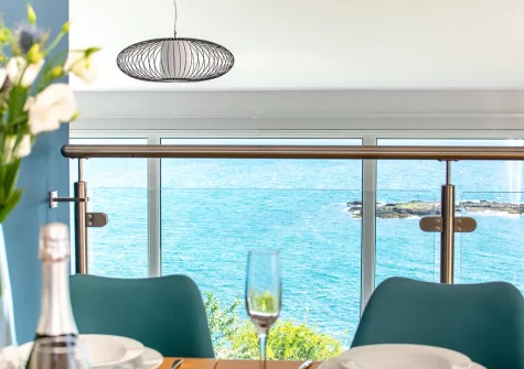 The view from the dining room at Dolphin Rise, Mousehole