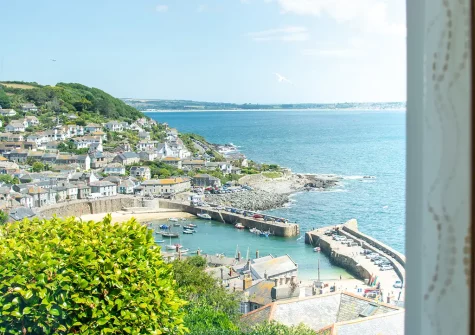 The view from bedroom #1 at Dolphin Rise, Mousehole