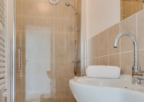 Bedroom #1 en-suite shower room at Dolphin Rise, Mousehole