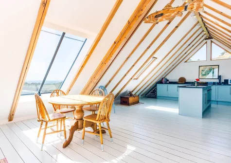 The dining area at Dolphins, Coverack