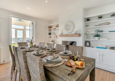 The dining area at Dolphins, Downderry