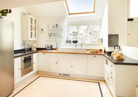 The kitchen at Downsteps Beach House, Torcross